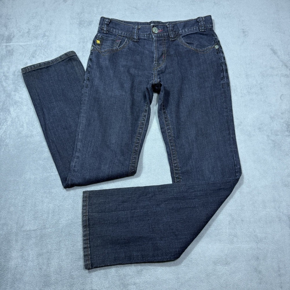 MEK Denim Jeans Mens 30x32 Moscow Straight Black Y2K Retro Streetwear